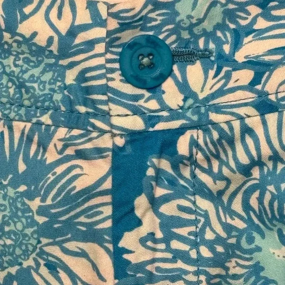 LILLY PULITZER Callahan Shorts in Lion in the Sun Ariel Blue Women's size 0 - Picture 3 of 10